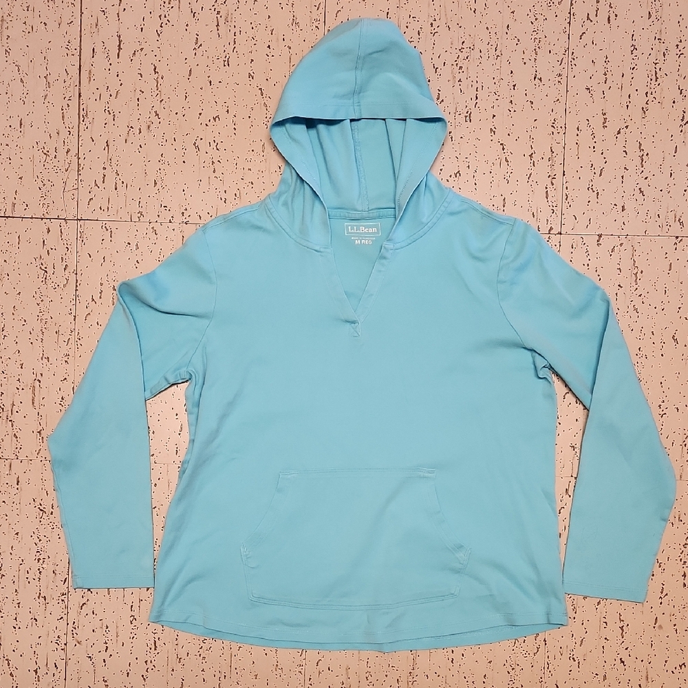 L.L. Bean Baby V-Neck Lightweight Pullover Hoodie Shirt